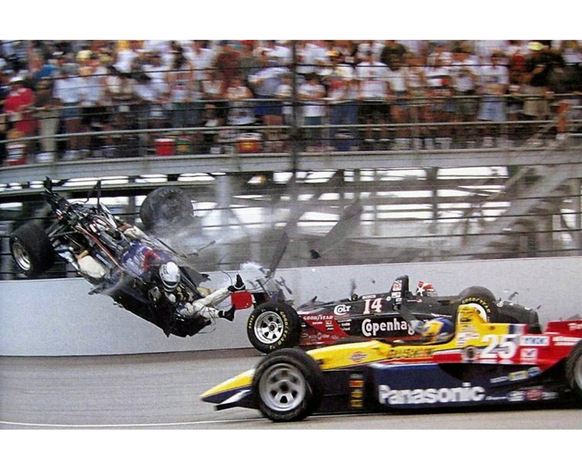 1995 Indy 500 Stan Fox Racing Car Crash 6-8×10 Photo-Set A.J. Foyt Eddie Cheever