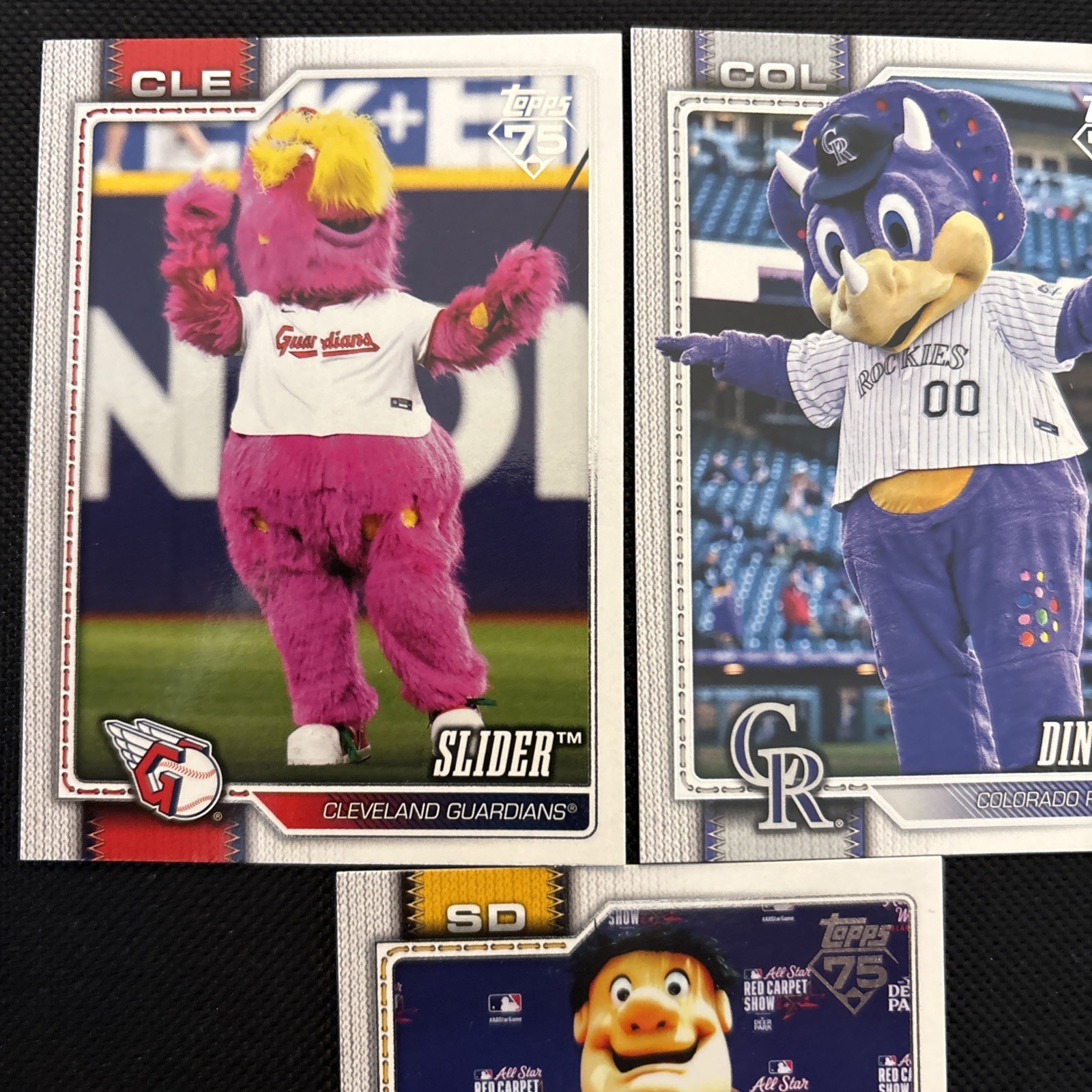 Topps MLB Mascots 75 Series One 2026 Trading (3) Guards,Rockies,San Diego