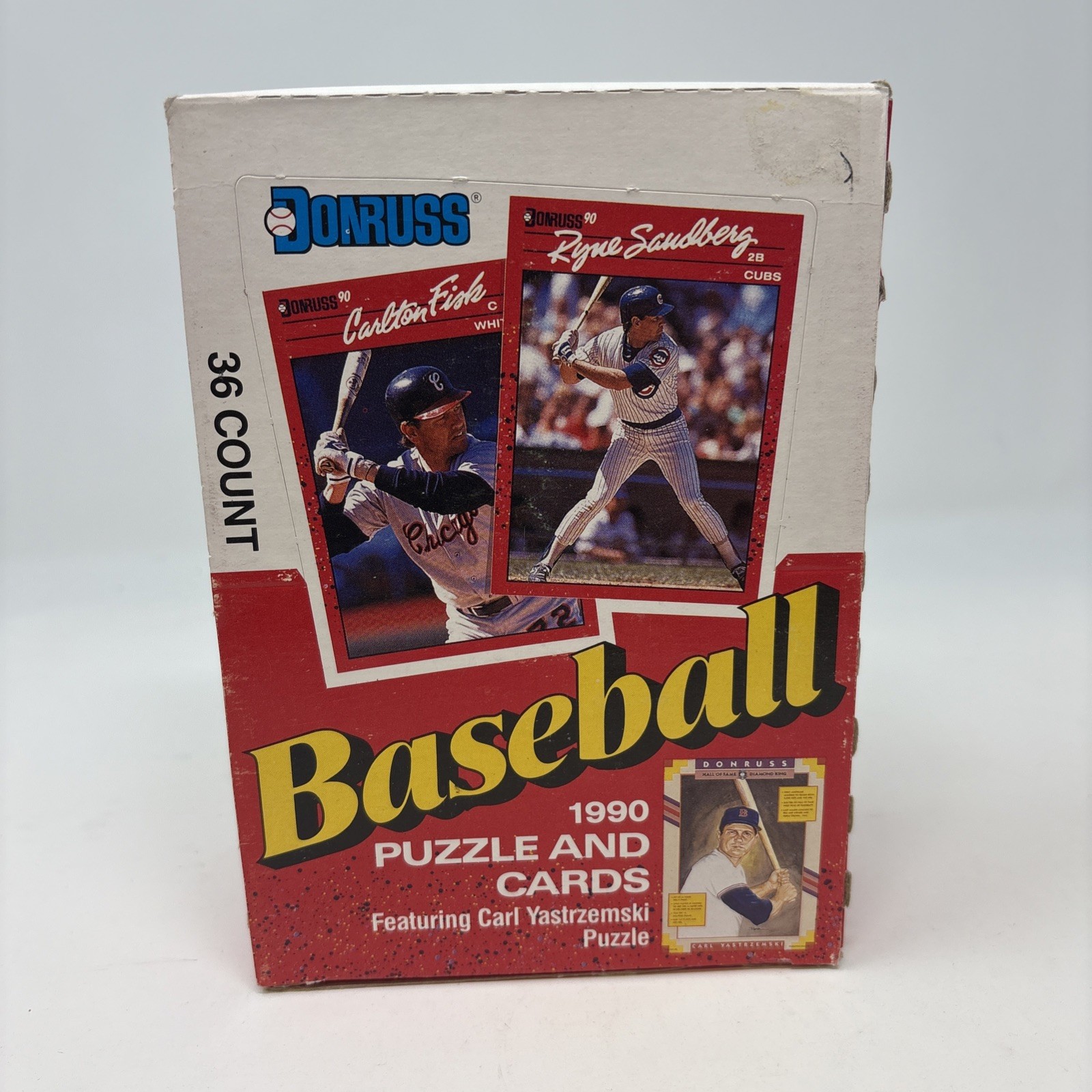 Vintage 1990 Donruss Baseball Puzzle and Cards in factory box