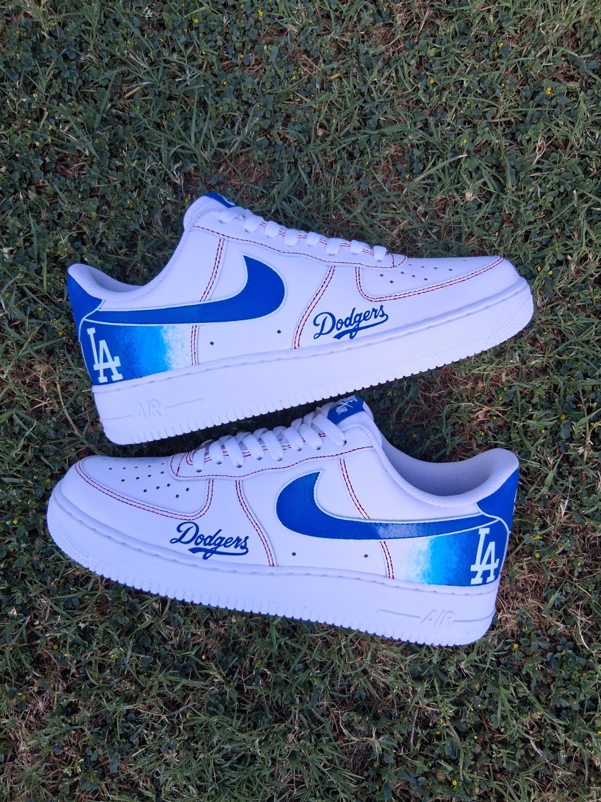 Nike Los Angeles Custom White/Blue Shoes w/ 8 MEN