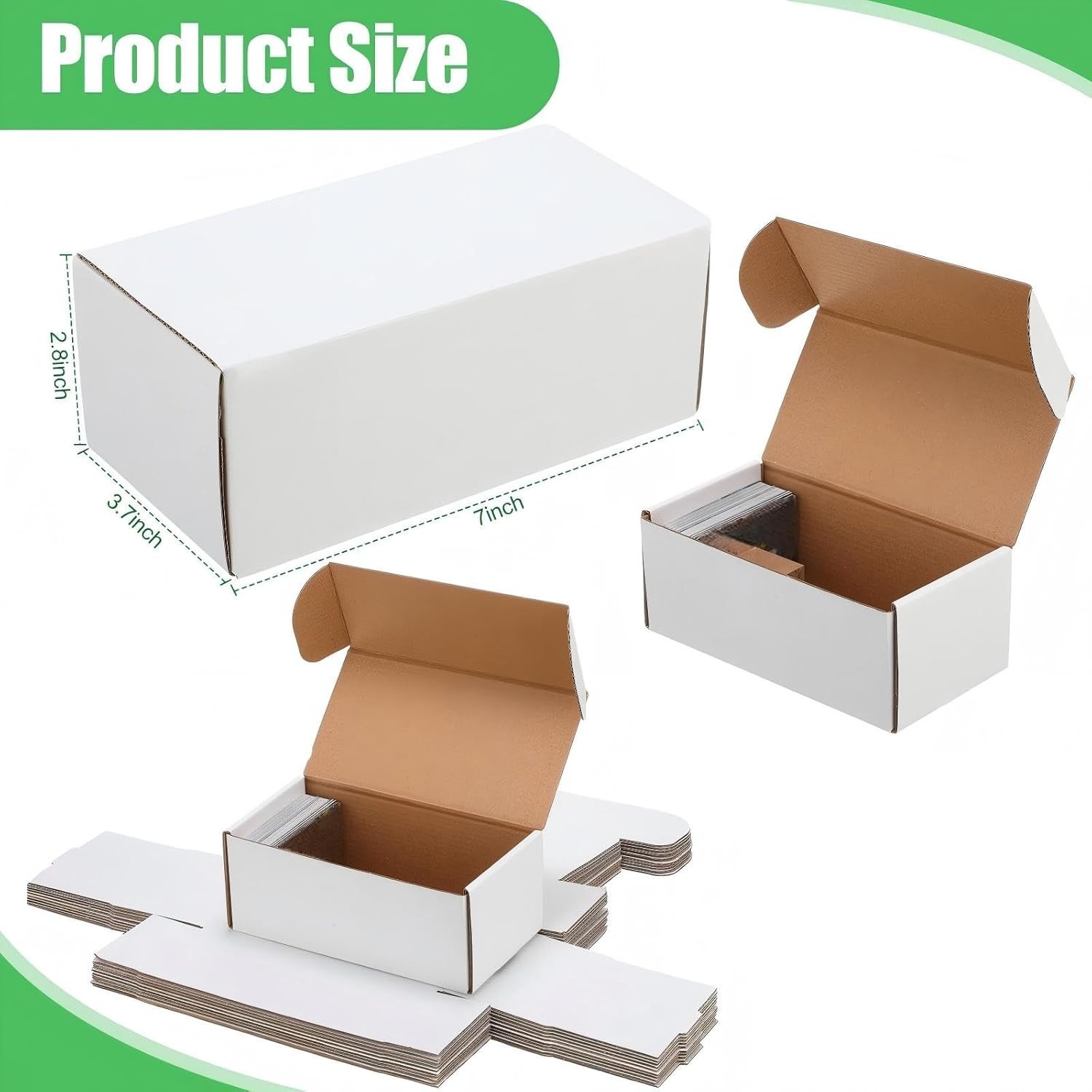 10 Pcs 400 Count Trading Card Storage Boxes Cardboard Baseball Sport Game Holder
