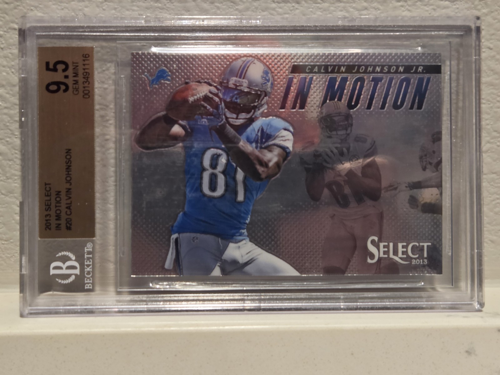 2013 Panini Select Calvin Johnson In Motion #20 BGS 9.5 GEM MINT Lions