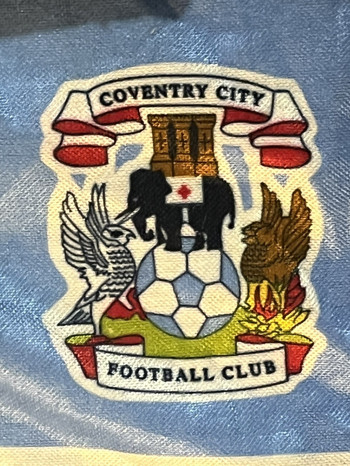 AUTHENTIC COVENTRY CITY FC LE COQ SPORTIF 1996-1997 HOME SOCCER JERSEY XL.