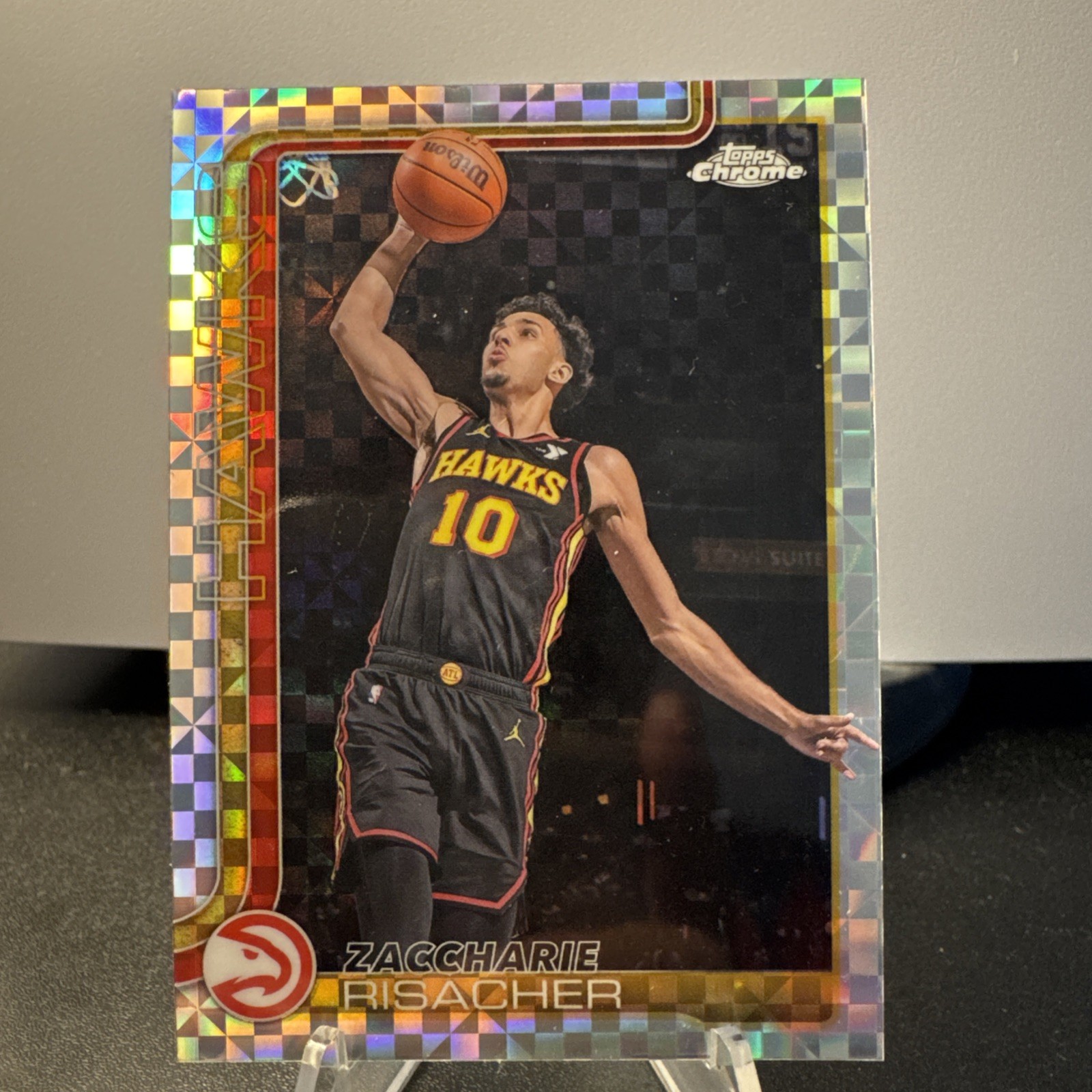 2025-26 Topps Chrome Basketball Zaccharie Risacher #2 X-Fractor