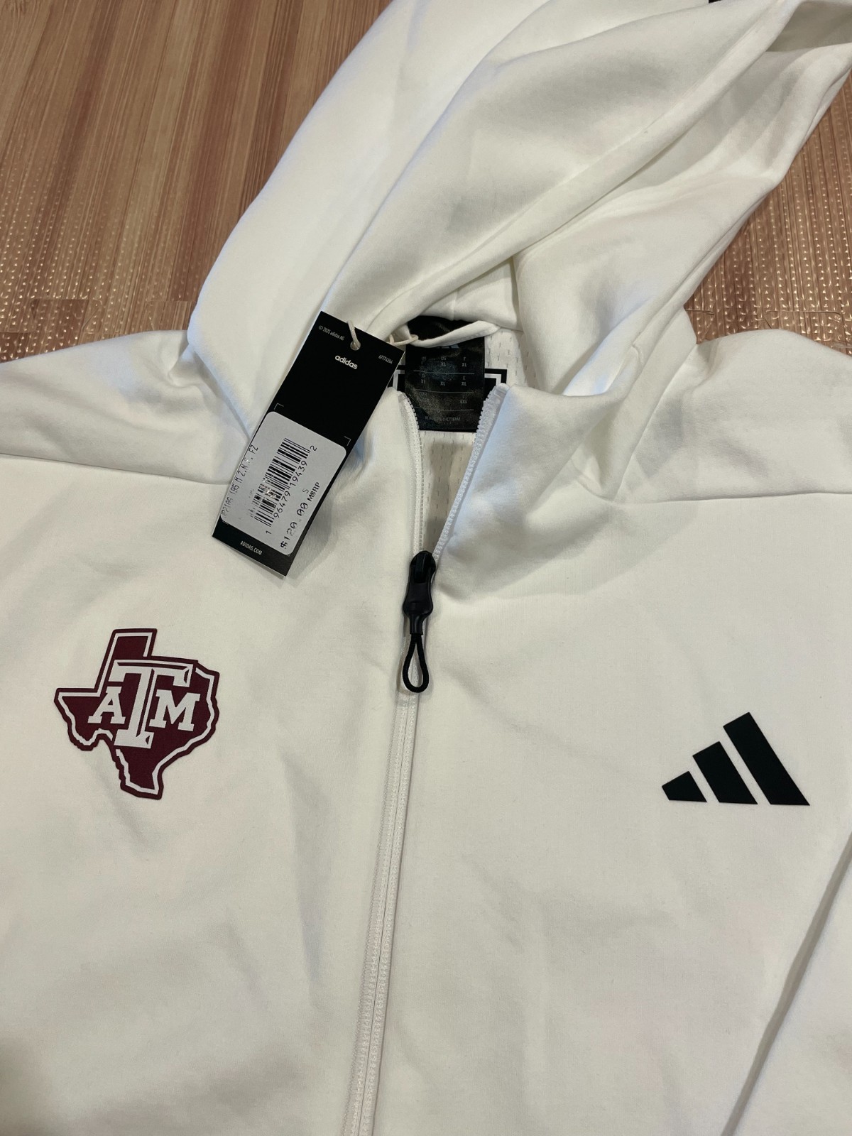 NEW RARE Adidas Texas A&M Aggies Mens Z.N.E. Full-Zip Team Issue Hoodie MSRP$120