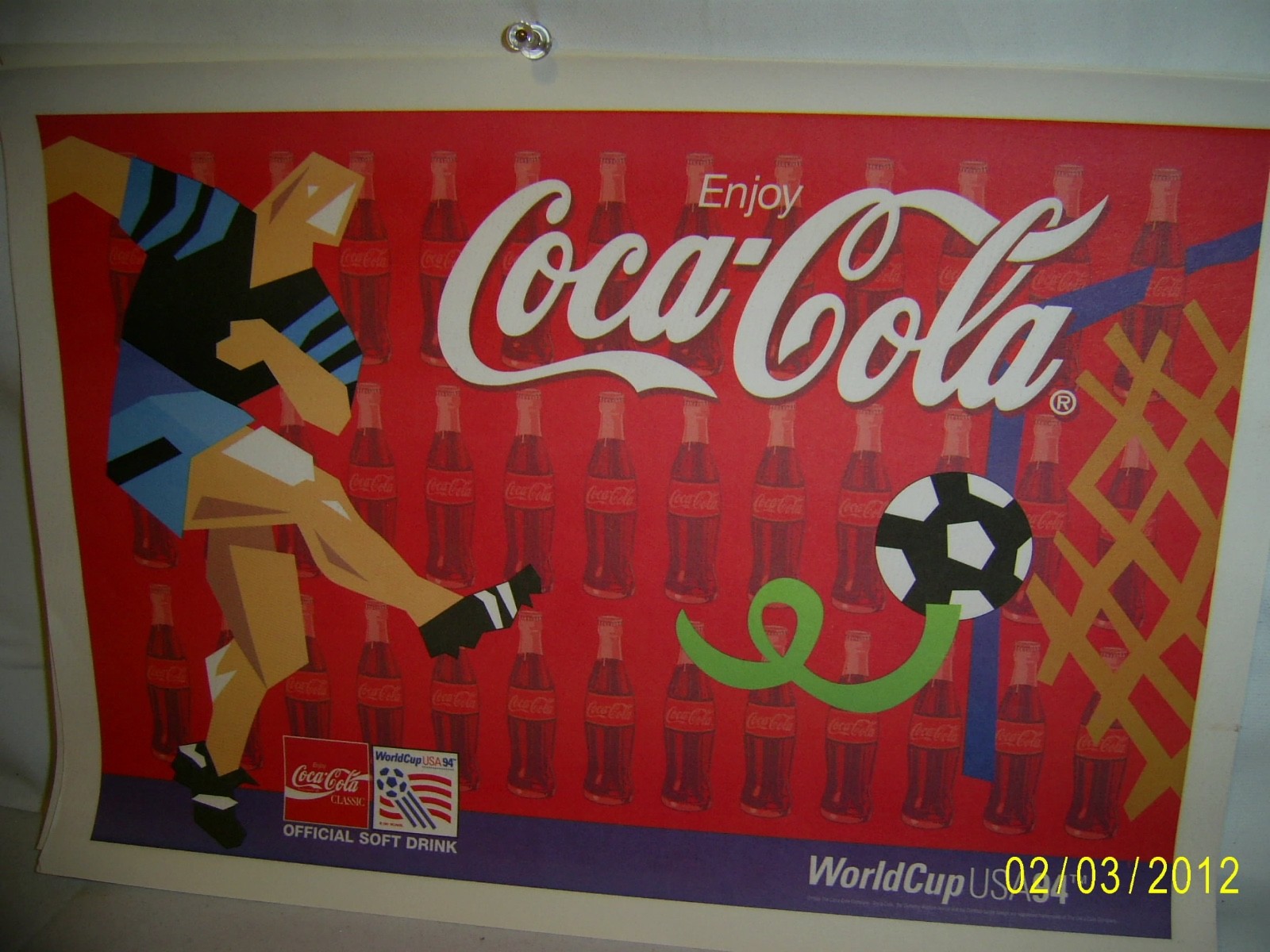 Coca Cola Paper Tray Liners from 1994 World Cup in Dallas, 20 pcs