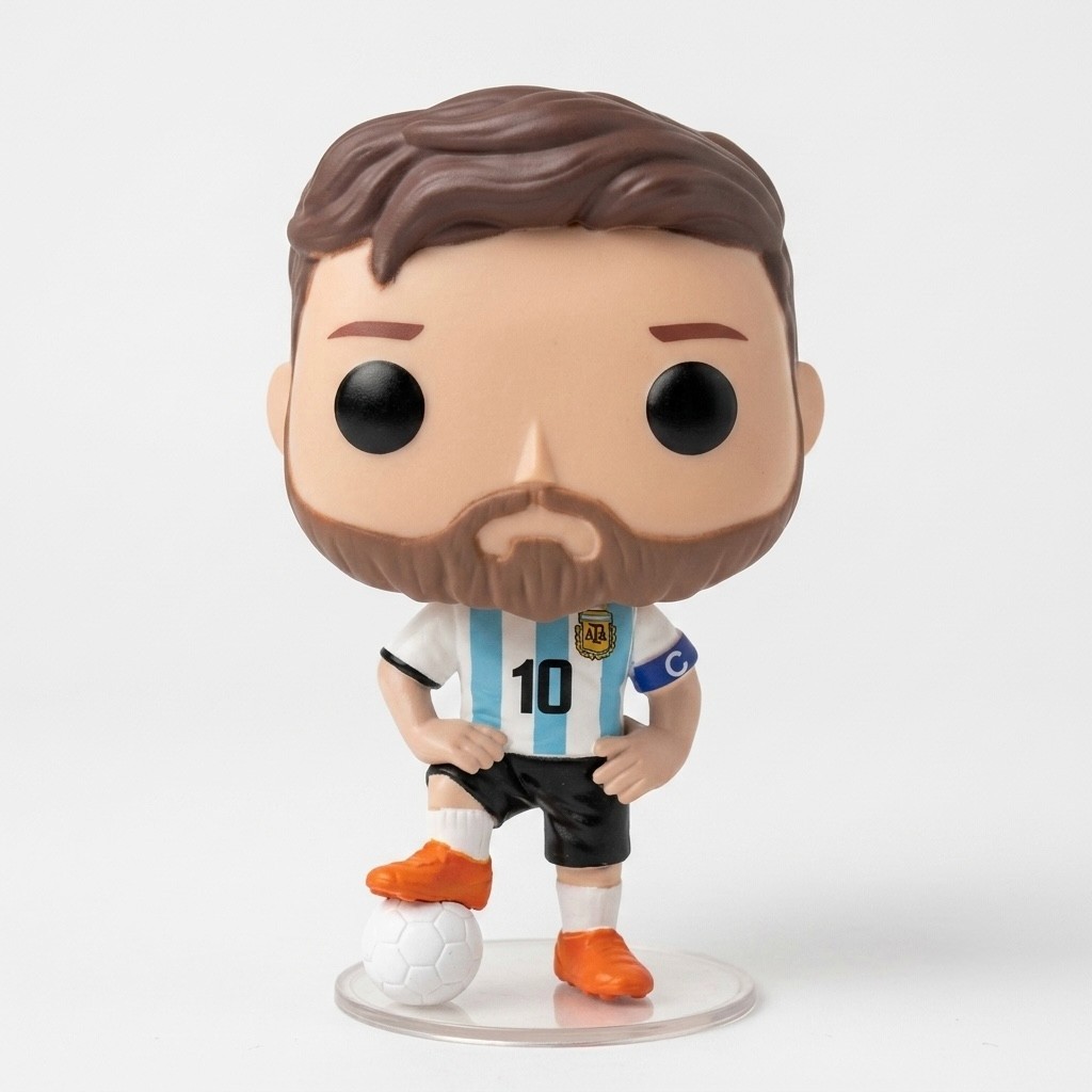 Lionel Messi Figure Argentina #10 Soccer World Cup PVC Birthday Gift 10cm No Box