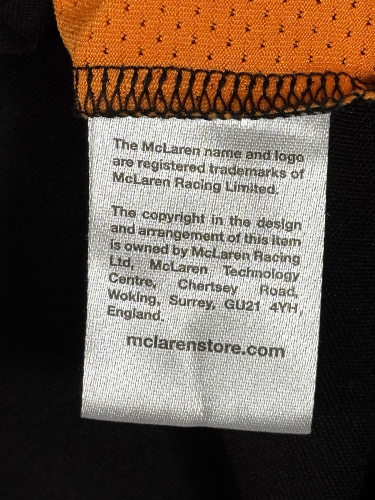Mclaren Racing Formula 1 Team Mens Small Short Sleeve Polo