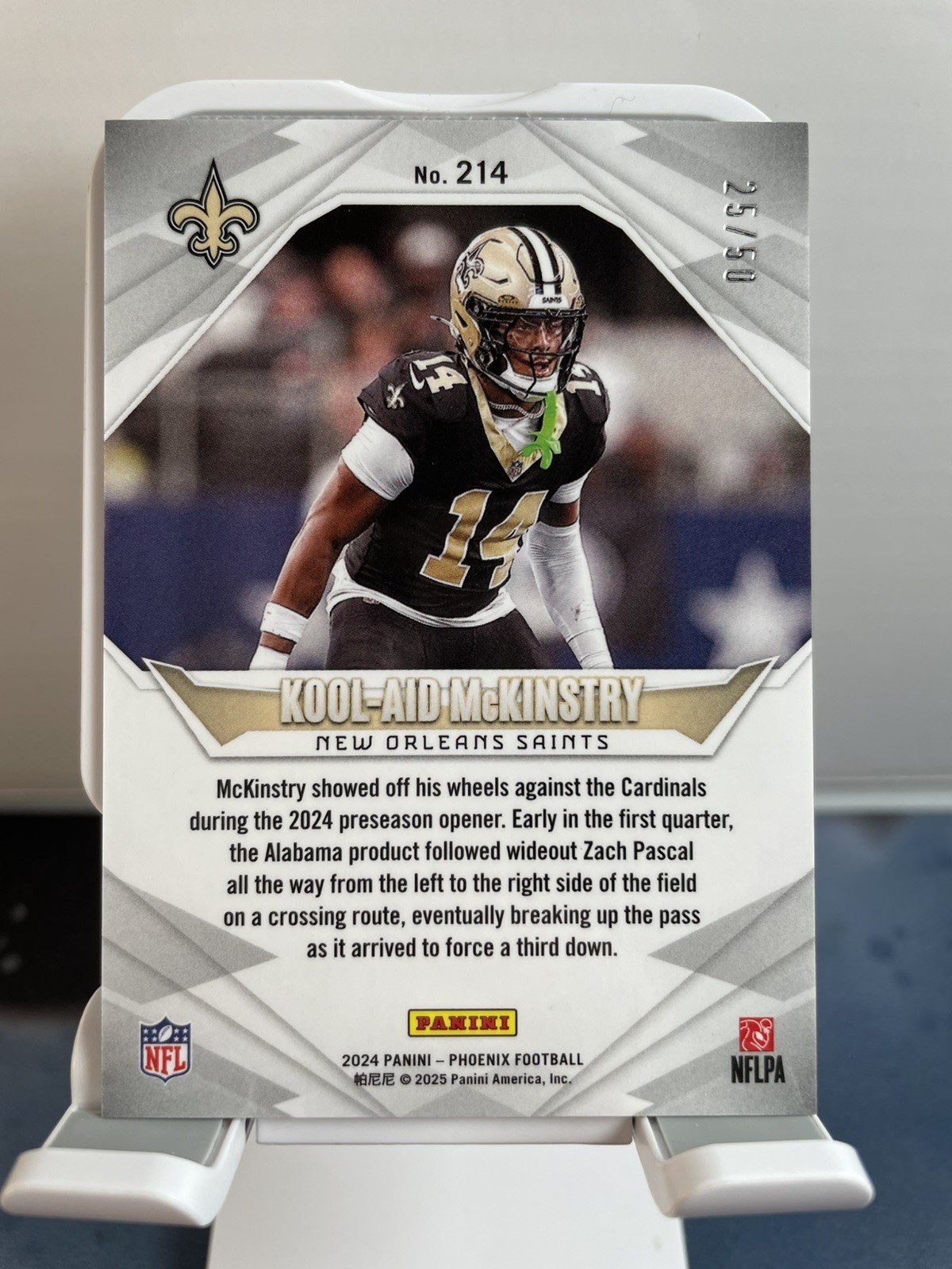 2024 Panini Phoenix Football Rookies Blue Prizm /50 Kool-Aid McKinstry (RC)