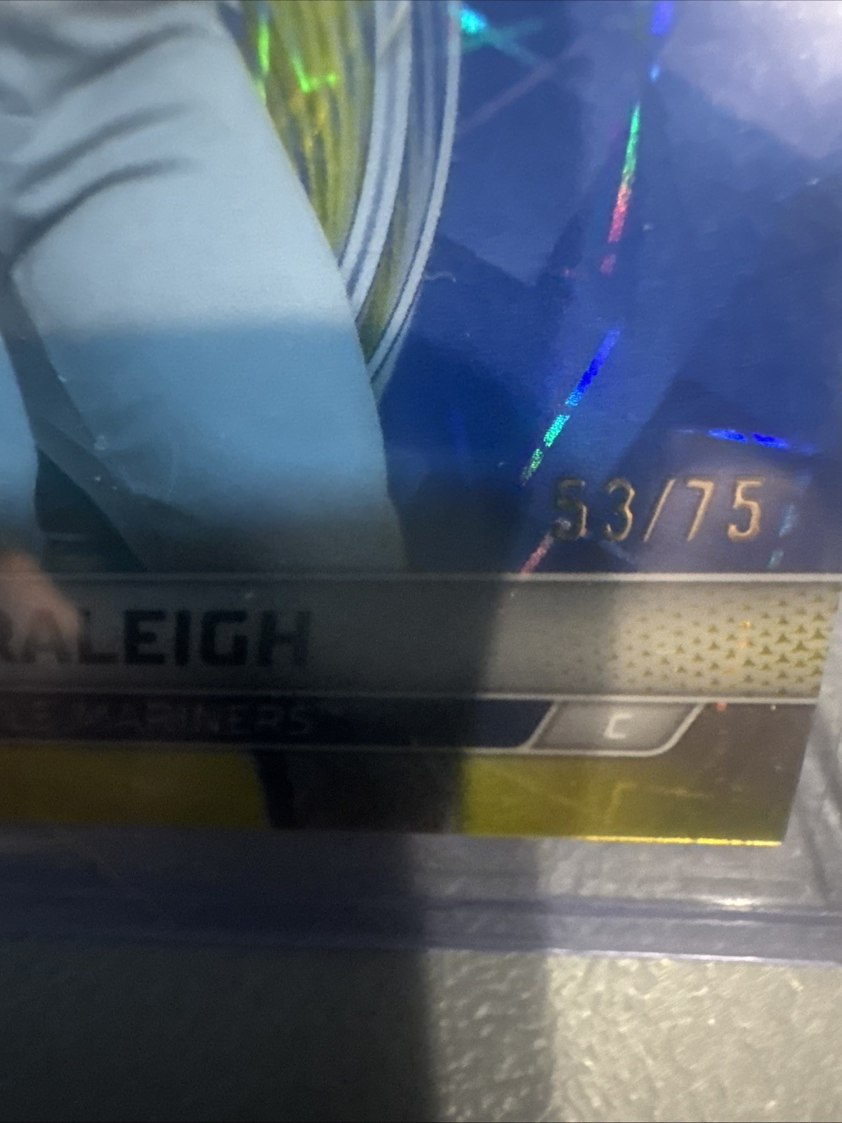 2025 Bowman’s Best Cal Raleigh Yellow Refractor /75 Mariners Free Shipping
