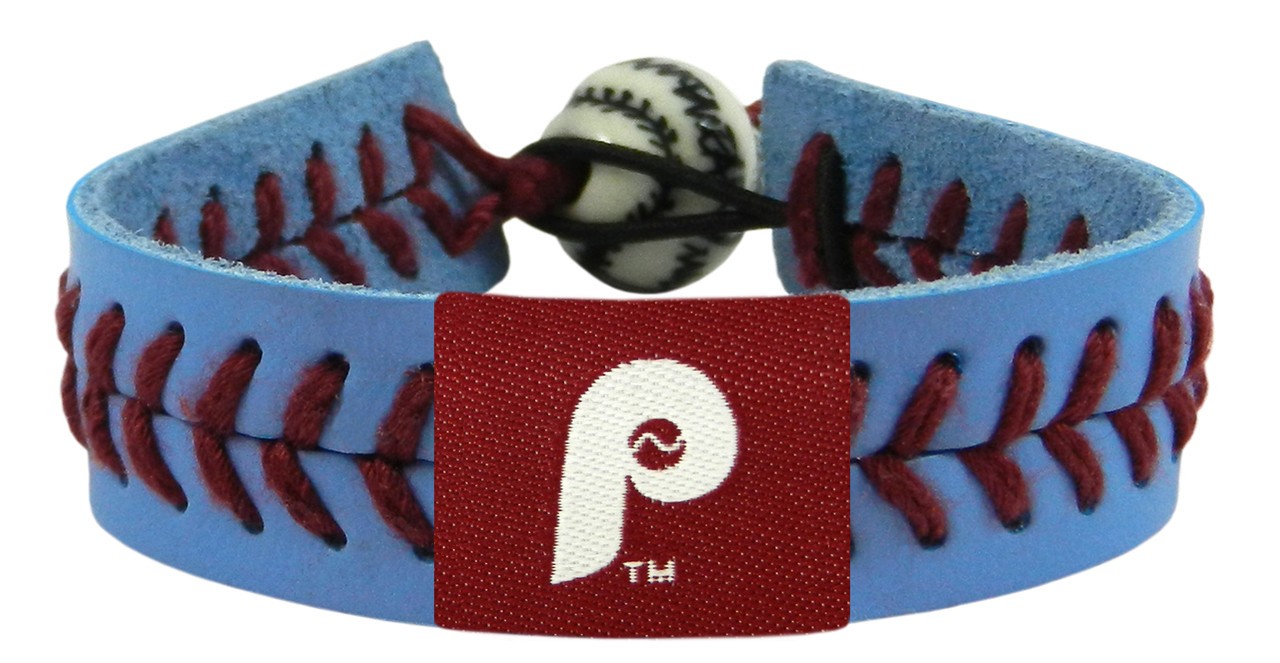 Gamewear Philadelphia Phillies Bracelet Team Color Baseball Retro P Logo CO