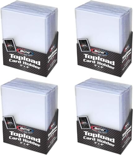 Trading Card Sleeves Case Holder 100 Baseball Football Cards Hard Plastic Clear