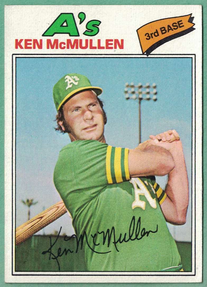 1977 Topps #181 Ken McMullen Oakland A’s NM