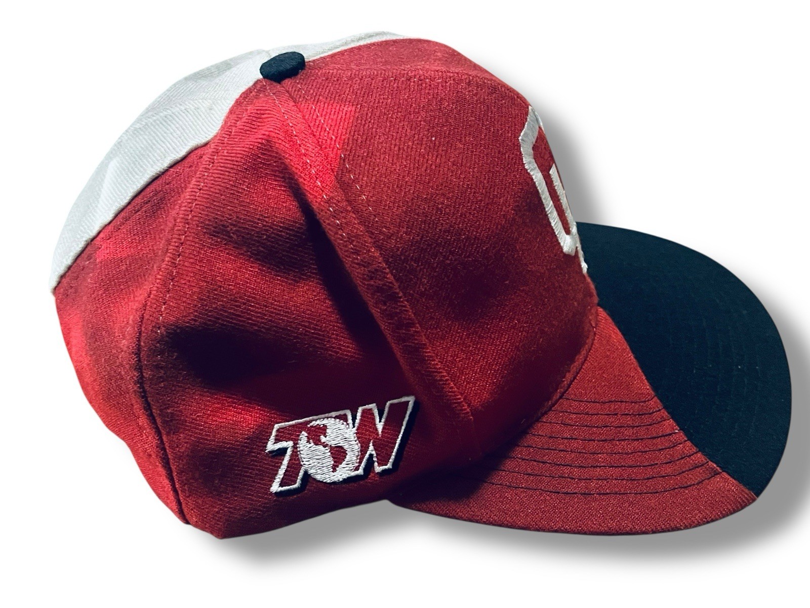 Vtg Oklahoma Sooners Snapback Hat The Wave TOW Top Of The World Signed Auto