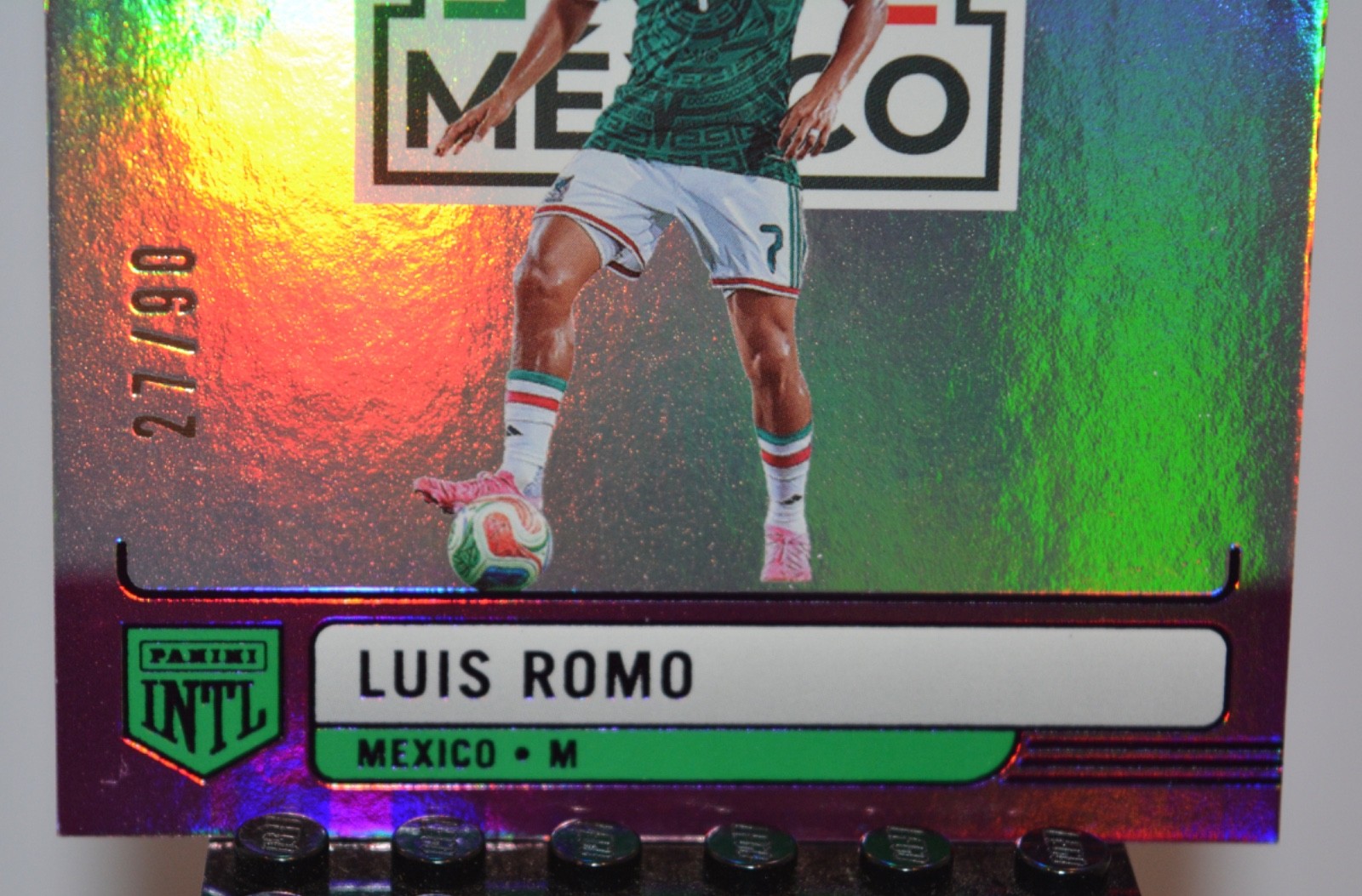 Panini International Luis Romo Mexico Purple Holo #27/90 INTL Soccer