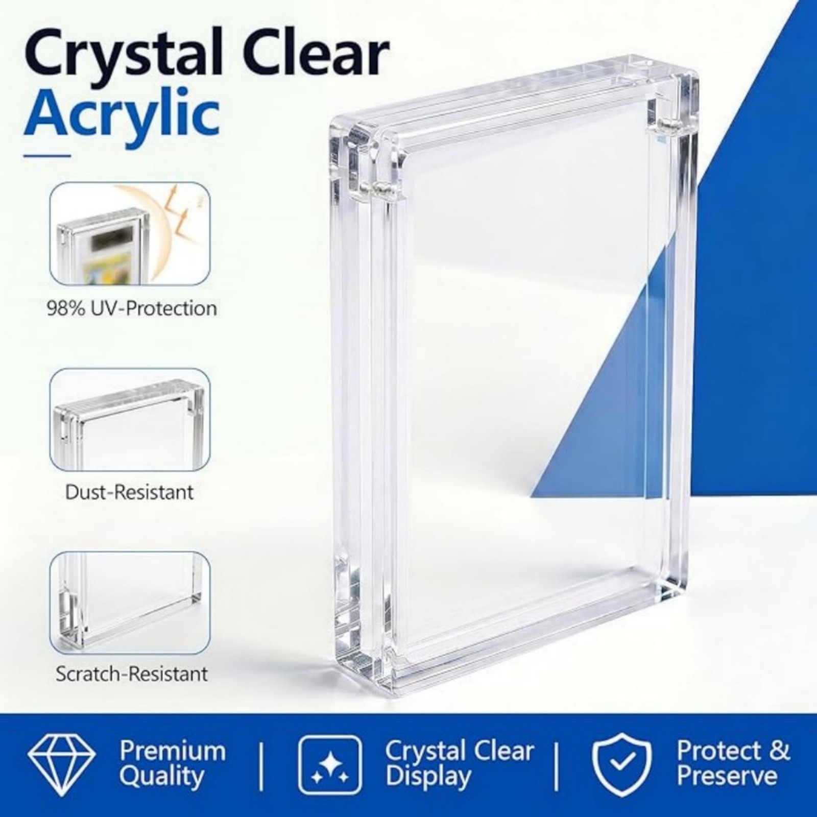 New Gen BGS Acrylic Case 8mm Magnetic UV Protection Standard Size Card Ship Now!
