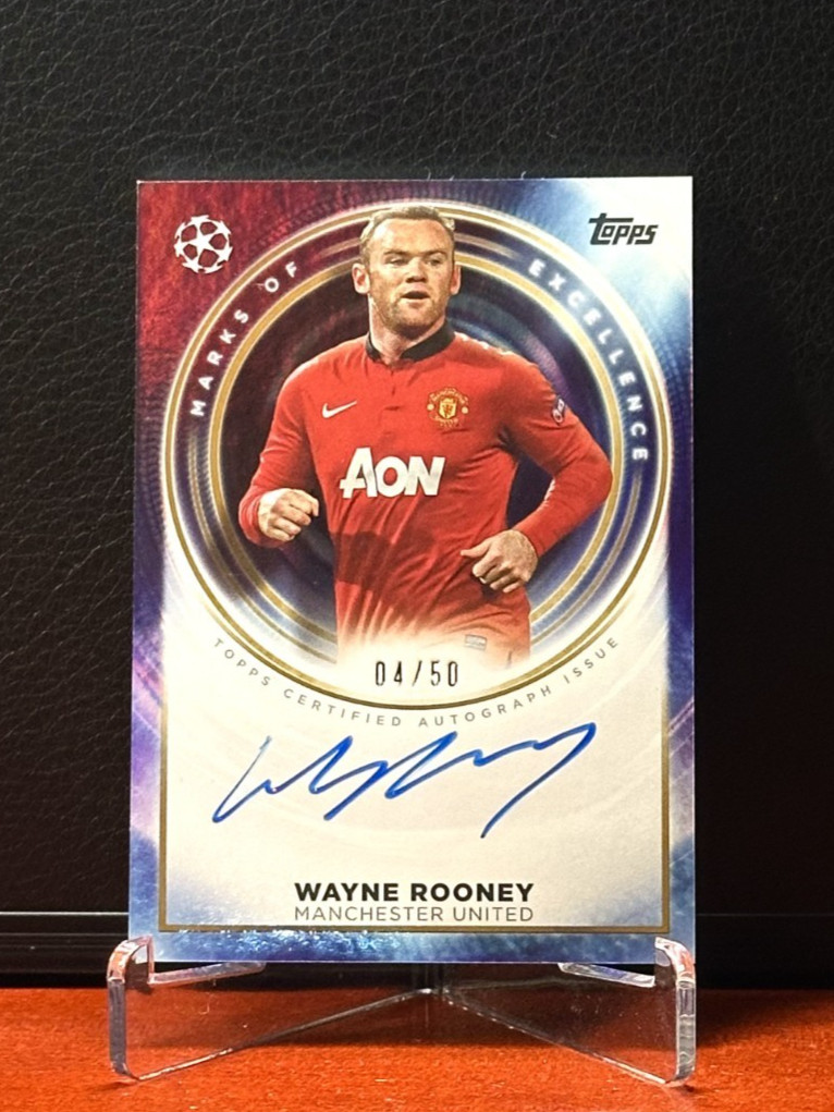 Wayne Rooney Auto ON Card /50 | 2025 Topps Marks of Excellence Man Utd