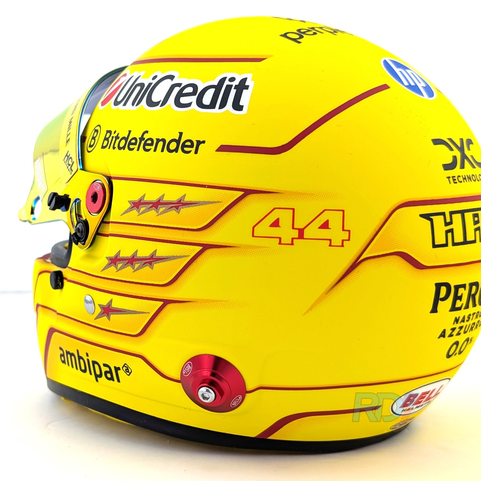 2025 Lewis Hamilton Mini Helmet – 1:2 Scale Bell Ferrari F1 Helmet – 4100414