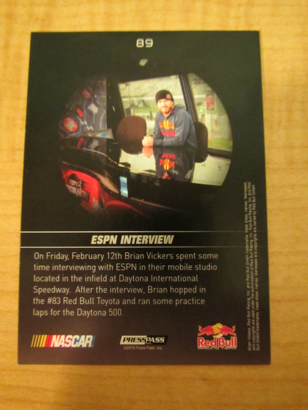 2010 Press Pass Premium Red Bull – A Day in the Life / Cool and Collected #89
