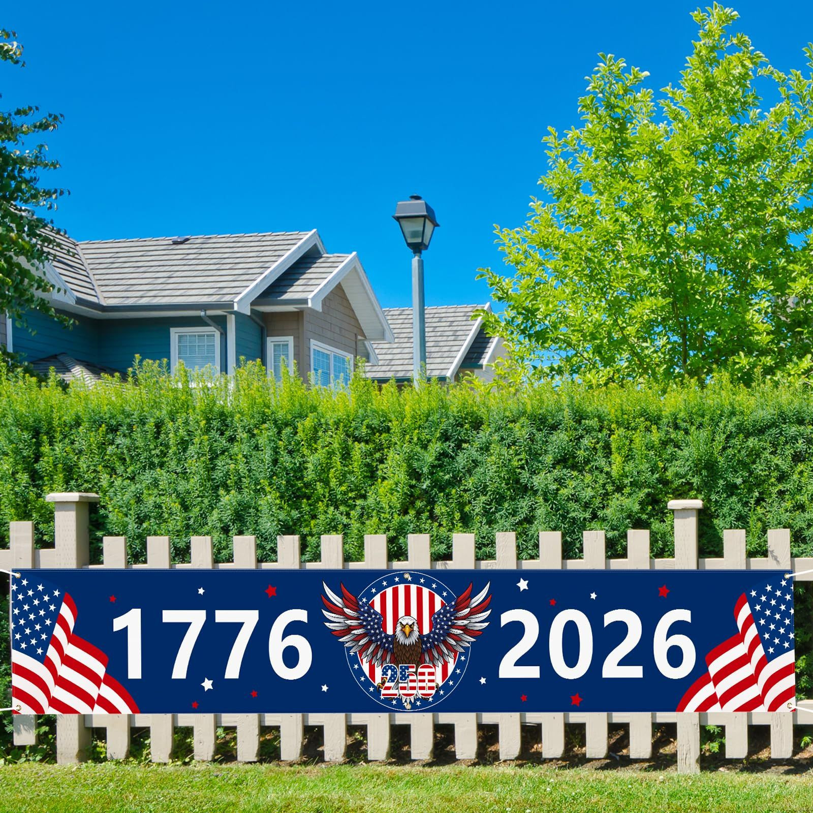 Probsin Large 250th Anniversary Banner 120″ x 20″ (300 cm x 50 cm), Blue