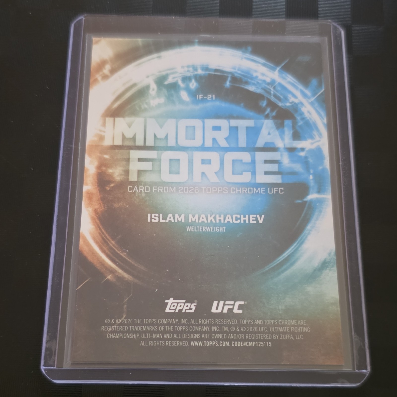 2026 Topps Chrome UFC Islam Makhachev Immortal Force Case Hit #IF-21
