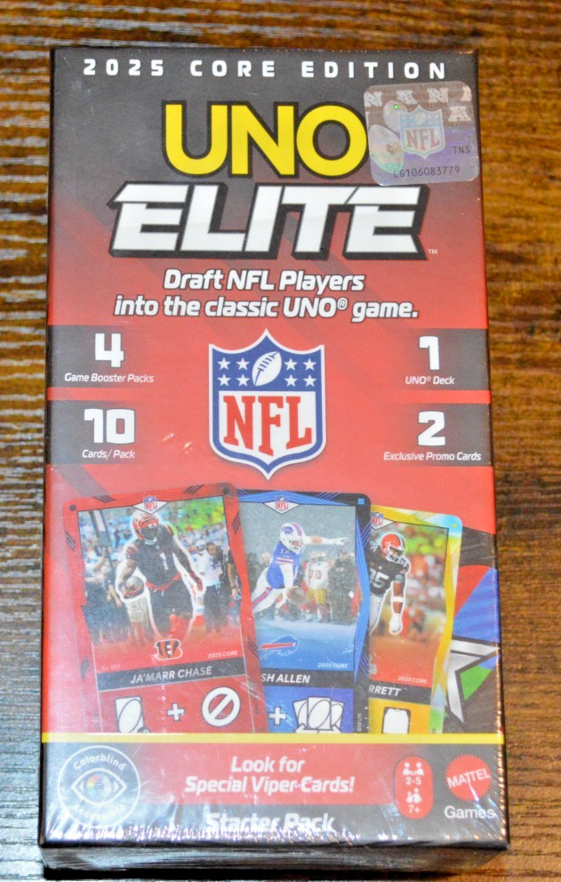 UNO Elite Core Edition NFL Starter Pack 2025 New Sealed In Box