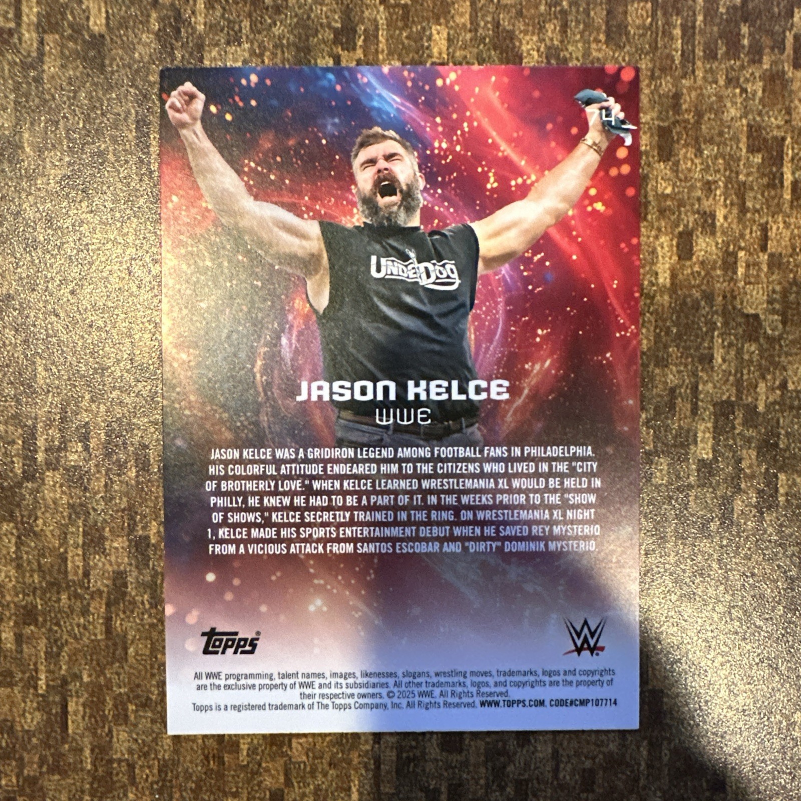 2025 Topps Universe WWE Jason Kelce #74