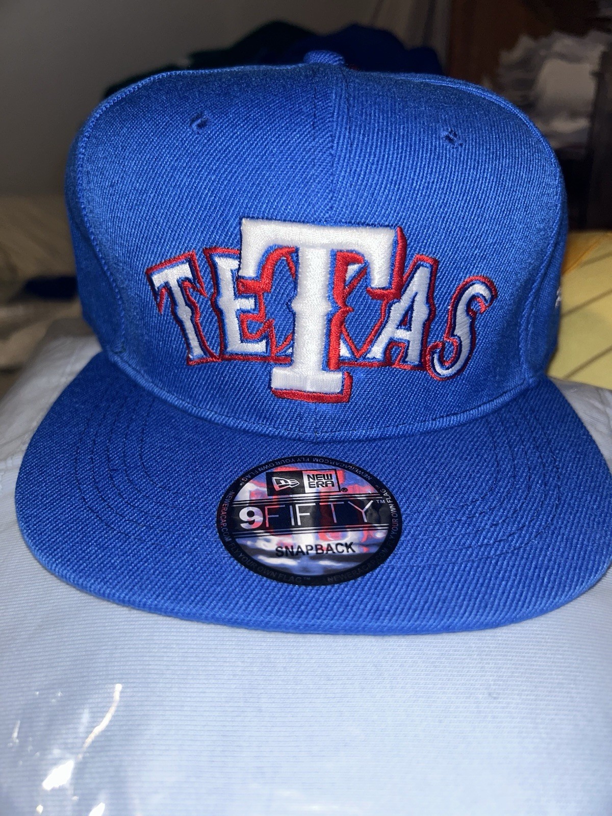 Texas Rangers Error Overlap Blue 9fifty ‘Tetas’ Snapback Authentic MLB ⚾️ Hat