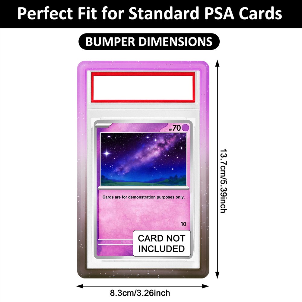 1-30x Gradient Graded Card Slab Bumper Guard Protector Skin TPU STACKABLE