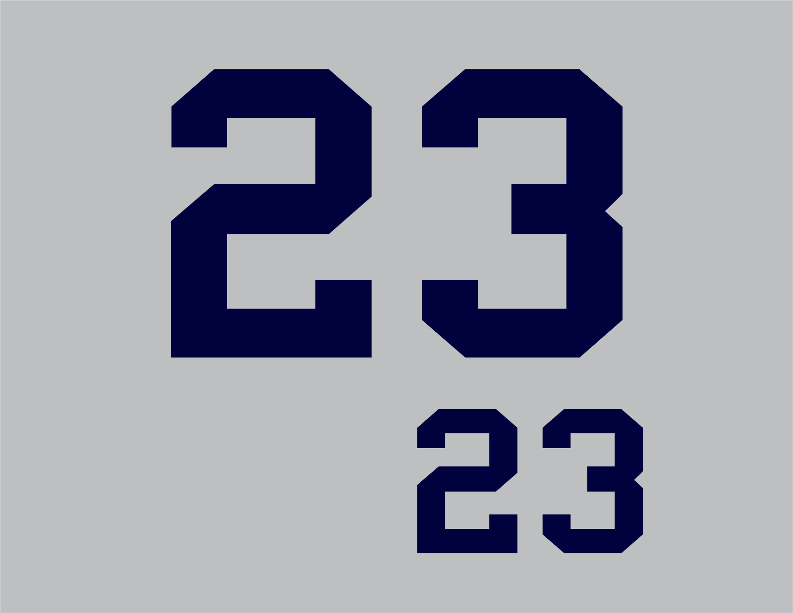 VARSITY Tackle Twill Pro Authentic Jersey Number Kit Like Yankees Braves Tigers