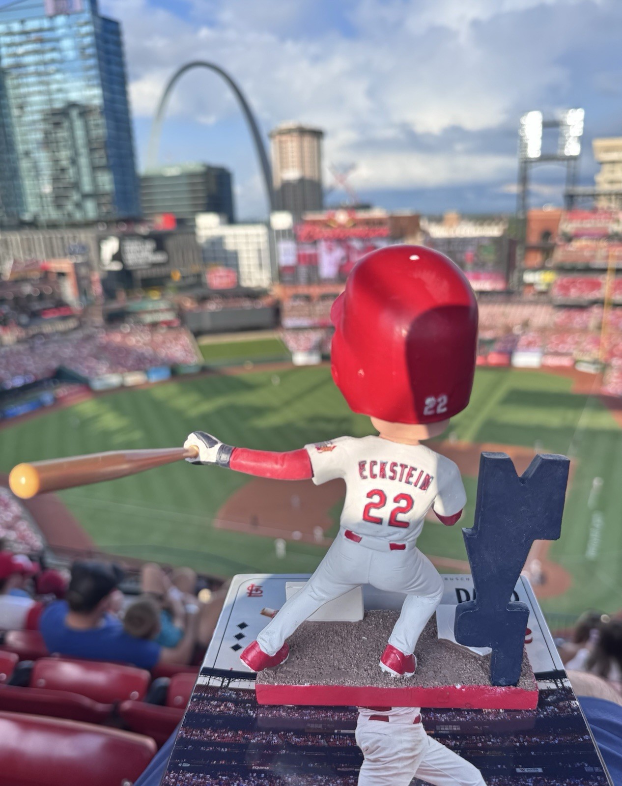 ST. LOUIS CARDINALS DAVID ECKSTEIN 2006 W.S. MVP BOBBLEHEAD 7-11-26 SGA PRESALE