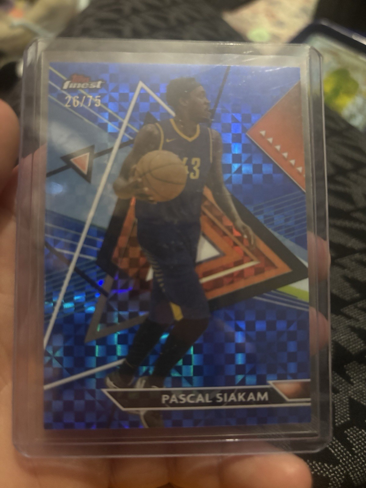 2023-24 Topps Finest – Pascal Siakam #162 Blue Checkerboard Refractor /75