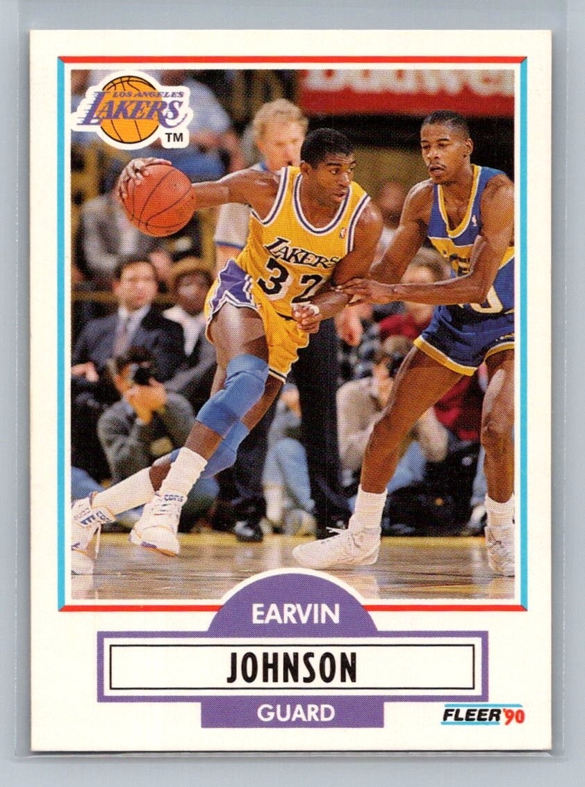 1990-91 Fleer Earvin Magic Johnson #93 Los Angeles Lakers NBA Basketball HOF