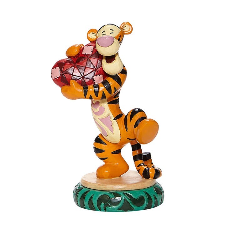 Disney Tigger Holding Heart Figurine 14.5cm (Enesco Disney Traditions, Resin)