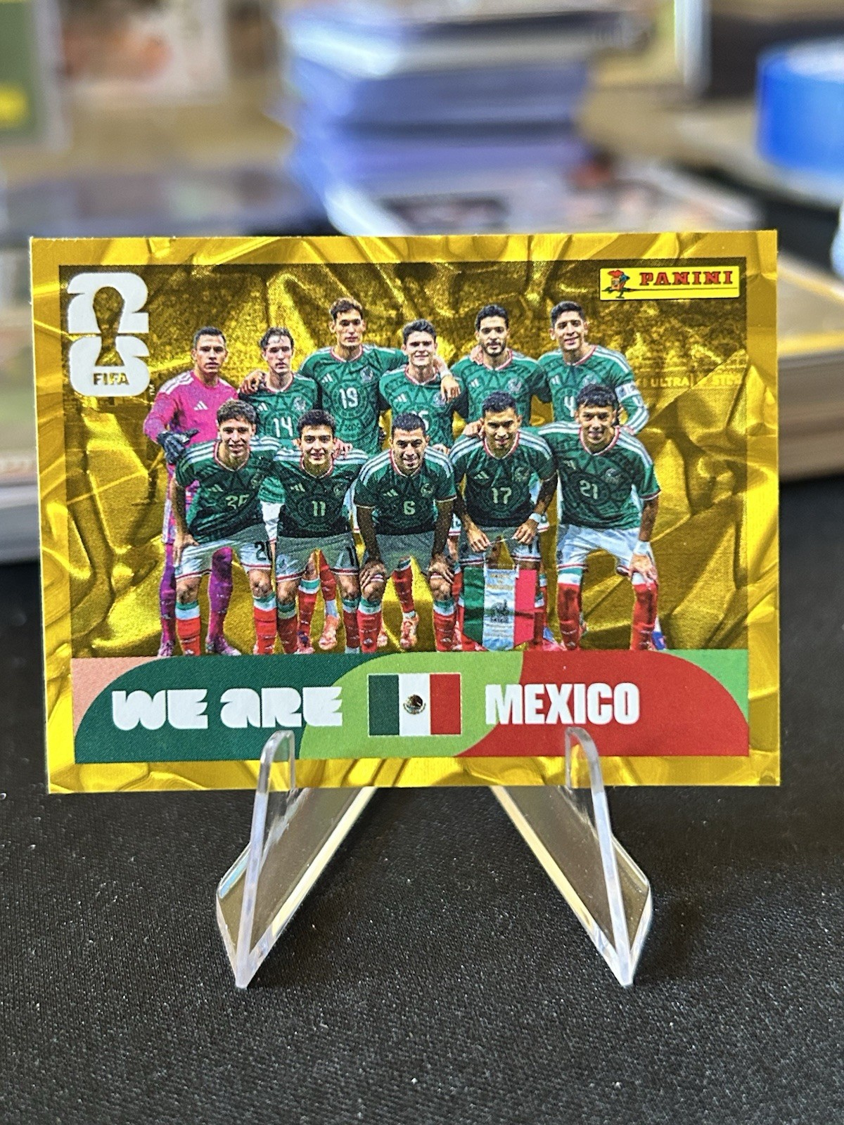 2026 Panini World Cup Soccer Online Exclusive Gold Crumple Team Mexico MEX 13