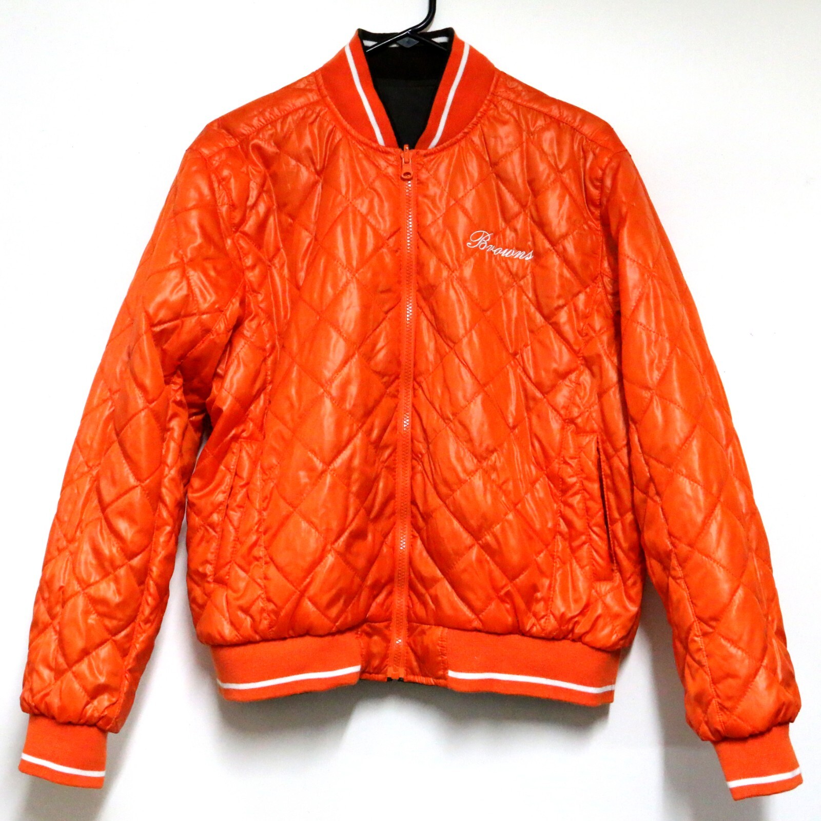 VTG G-III NFL Cleveland Browns Full Zip Reversible Quilted Jacket Womens XL