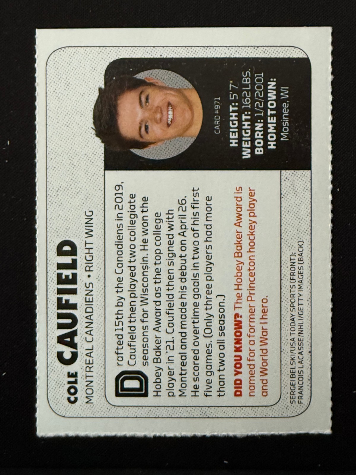 2021 Sports Illustrated for Kids #971 Cole Caufield Montreal Canadiens