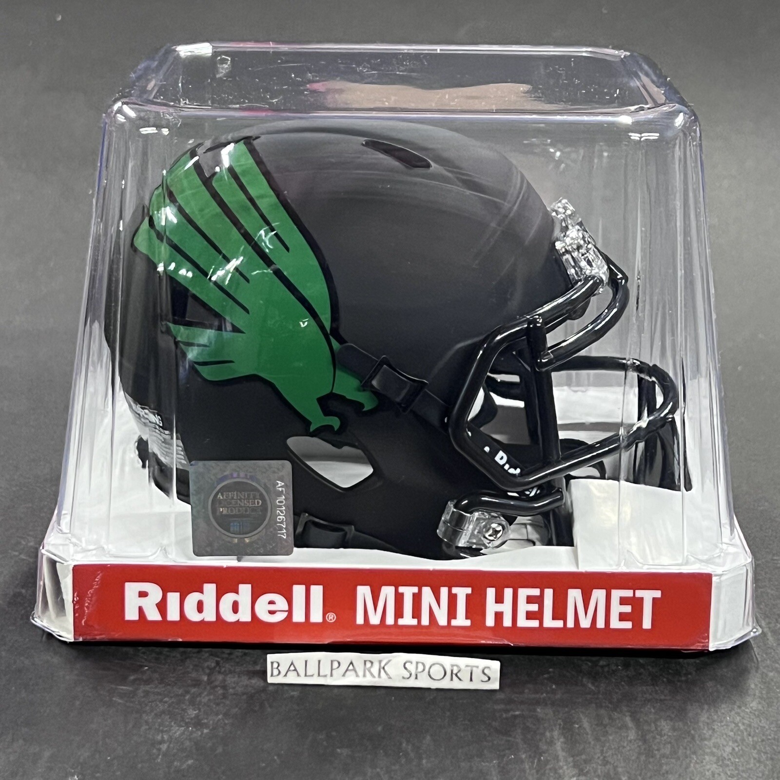 North Texas Mean Green Speed Mini Helmet Riddell NCAA Matte Black New!