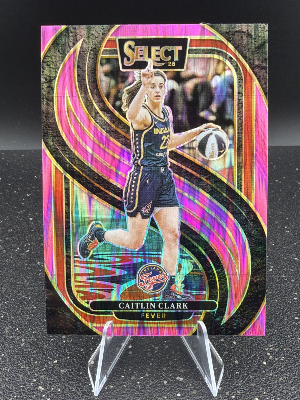 2025 WNBA Select Basketball Pink Flash Prizm Premier Level Caitlin Clark
