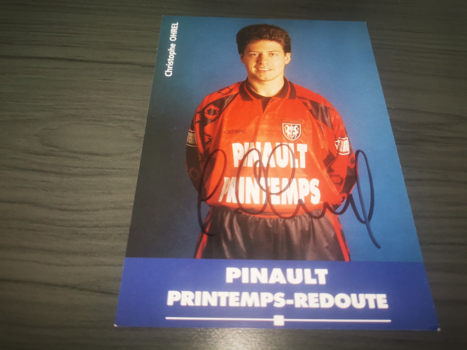 Christophe Ohrel hand signed Stade Rennais FC Club autograph card