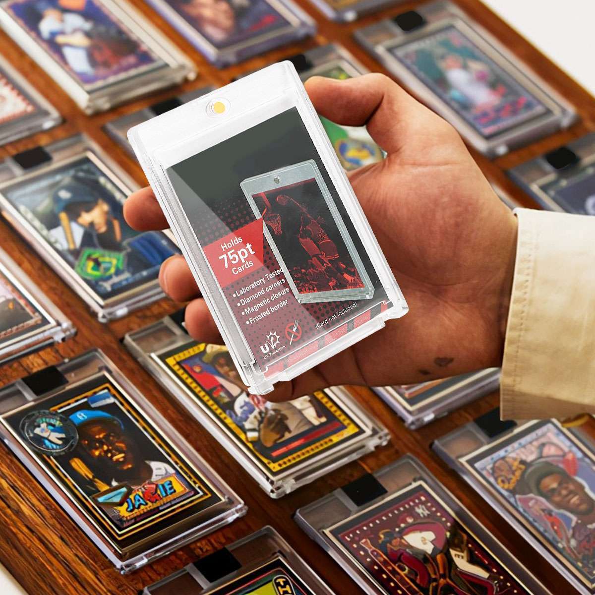 1~30PCS Magnetic Trading Sport Card Holders 75PT UV Protection Card Holder Case