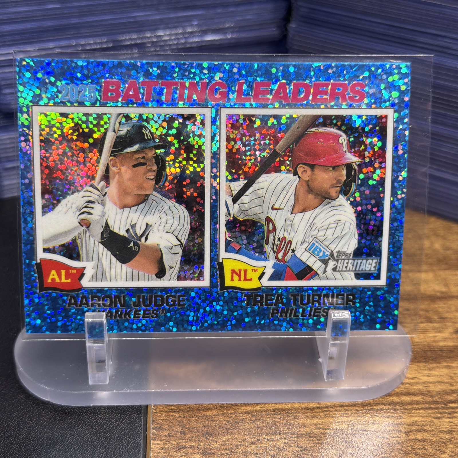 2026 Topps Heritage Chrome Blue Sparkle – You Pick – Stars & Rookies