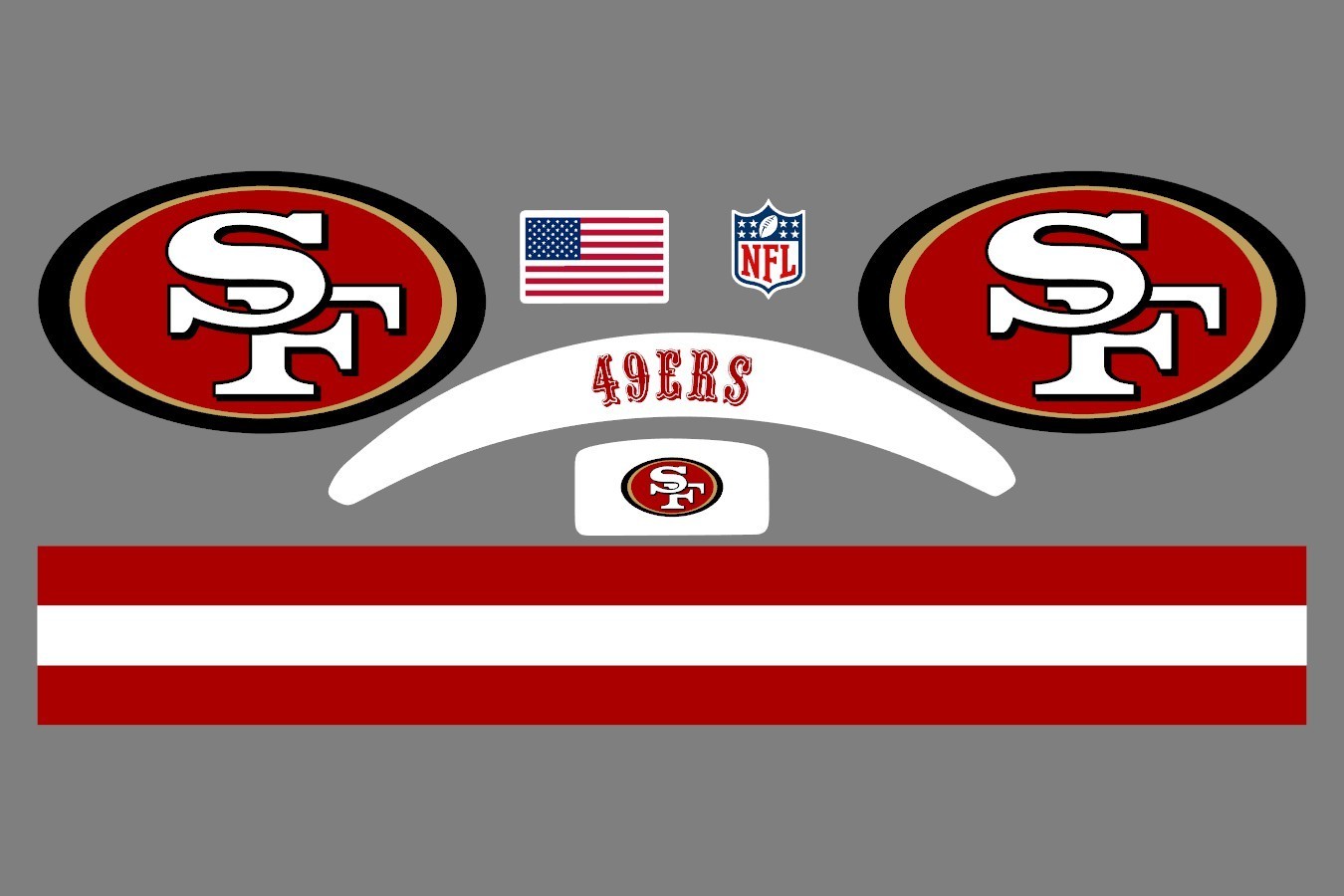 San Francisco Like FULL SIZE Helmet Decals – 50 Styles to choose from