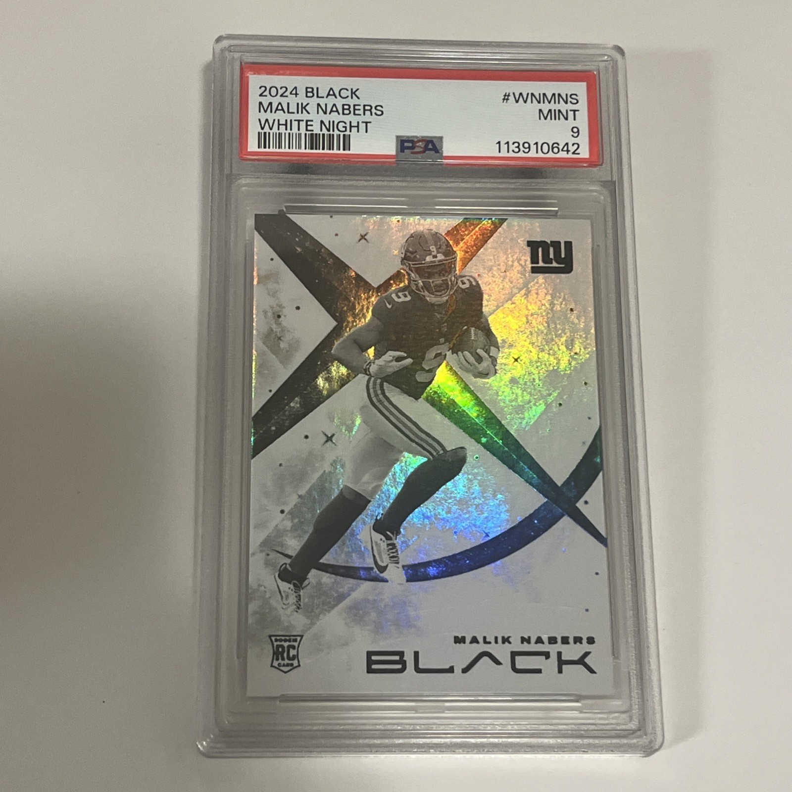2024 Panini Black Malik Nabers “White Night” SSP #WNMNS PSA 9. ▫️RARE▫️