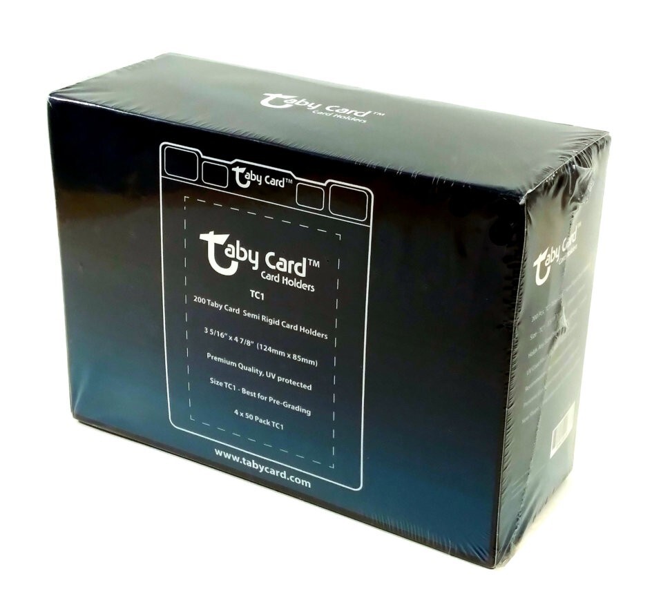 2000 Ct. Case Taby Card™ TC1 Semi Rigid Card Holders – 200 ea. x 10 Boxes