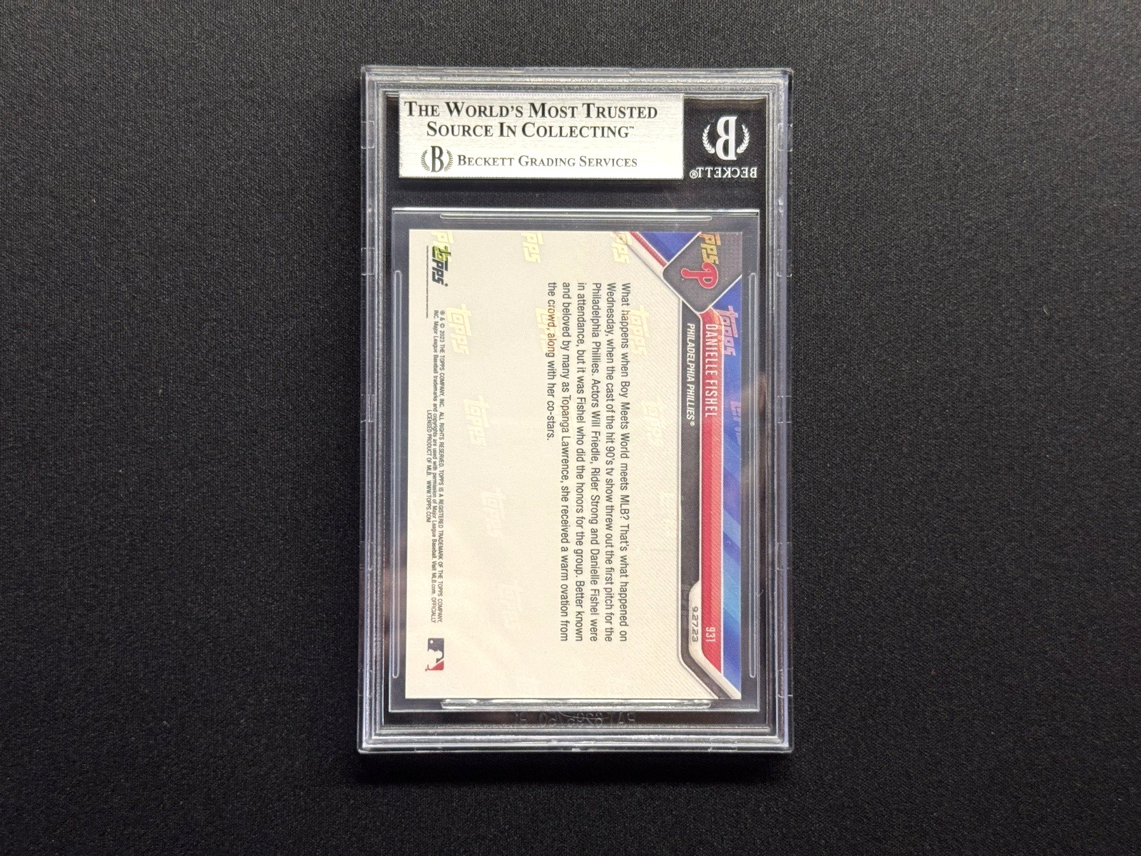 Danielle Fishel Signed Auto BECKETT BAS 2023 Topps Now #931 Boy Meets World