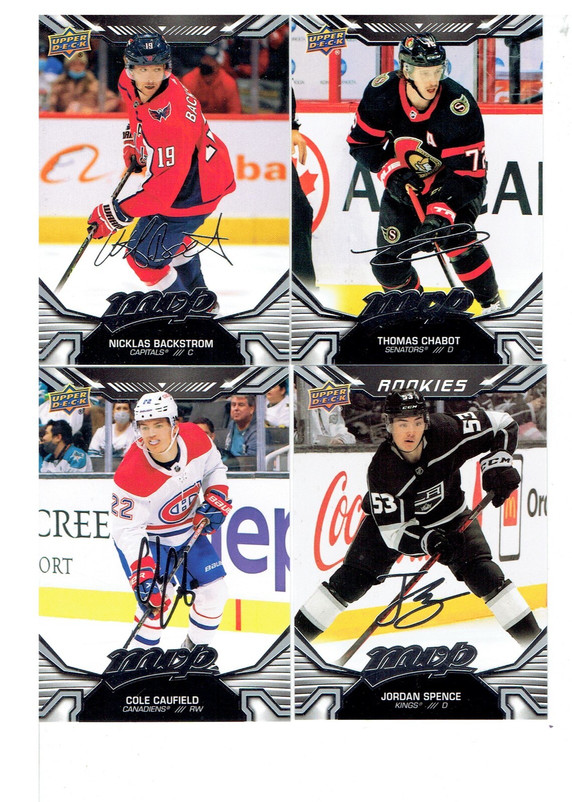 Single Card – 2022-23 Upper Deck MVP Hockey Silver Script Card- You Pick $1 Ship
