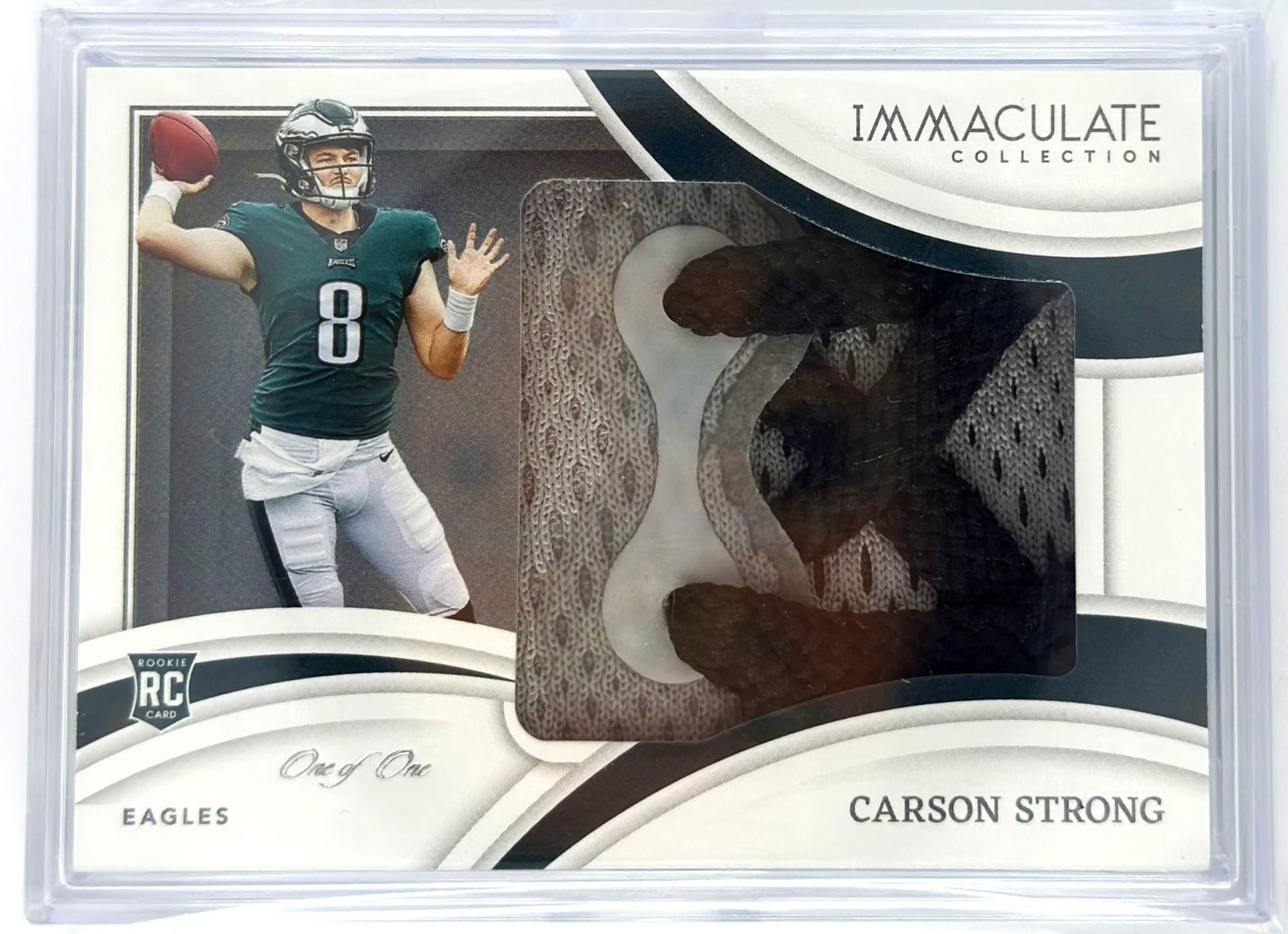 2022 Panini Immaculate Collection #RL-CST Carson Strong 1/1 Rookie Shoe Laces