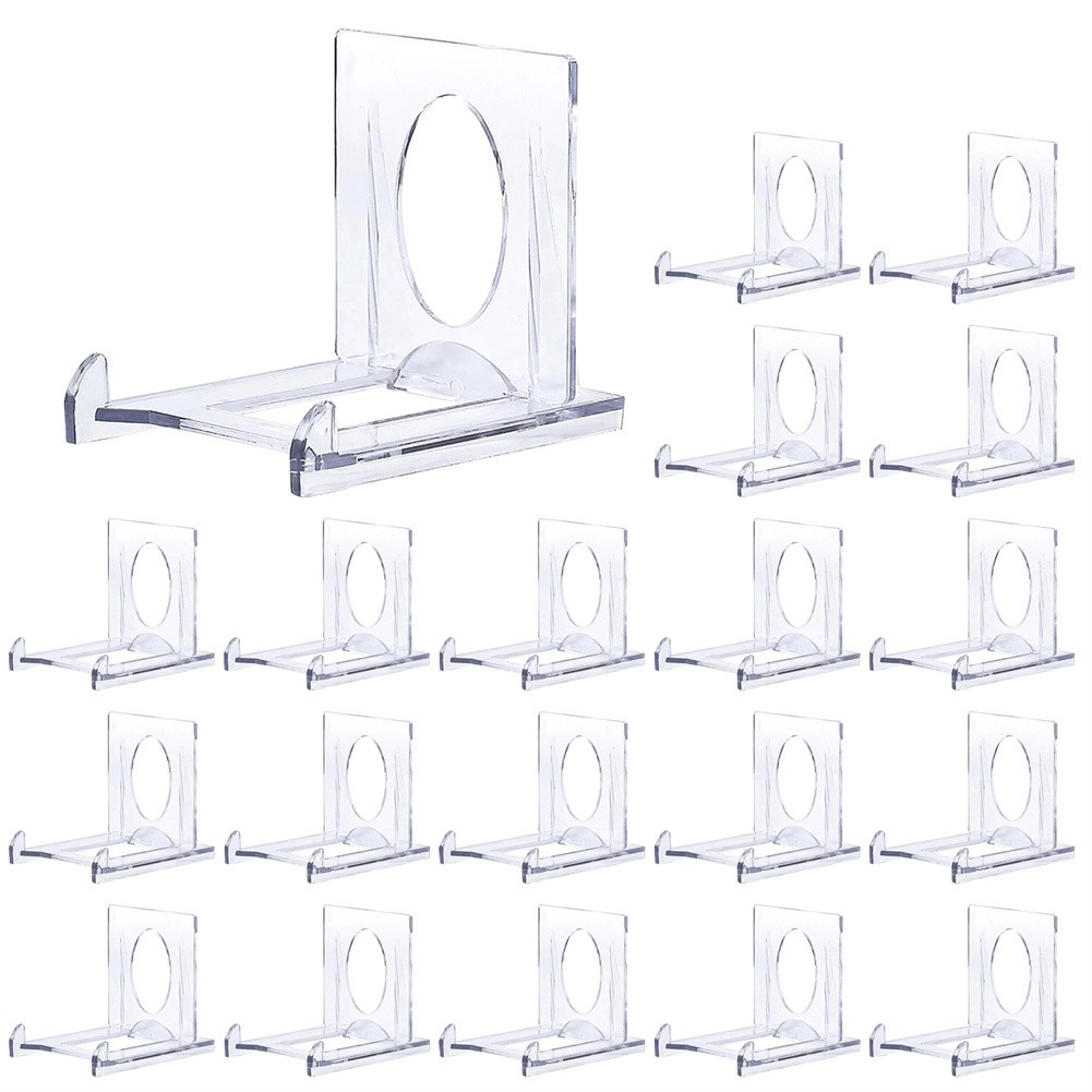 20Pcs Mini Clear Adjustable Acrylic Easel Display Stand Holder For Trading Card