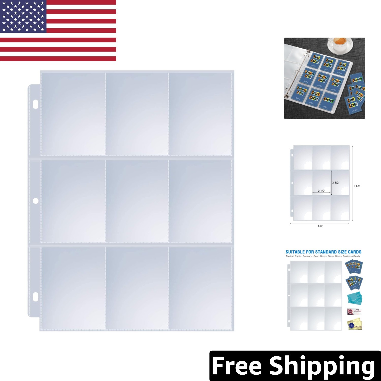 Archival Quality Trading Card Holders, 120 Pack for Sports & Game Card Storage